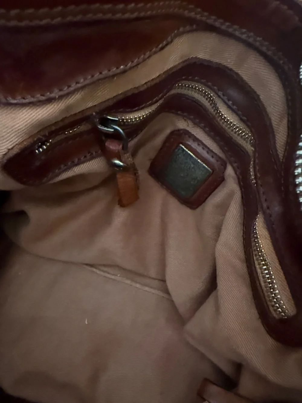 Campomaggi Shopping bag/Tote in cognac leather Edera style - Picture 10 of 10